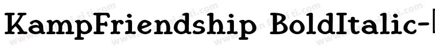KampFriendship BoldItalic字体转换